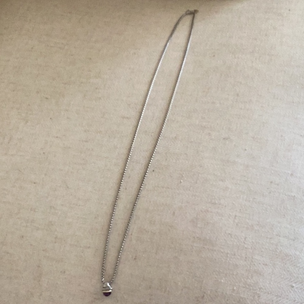 David Yurman sterling chain with amethyst